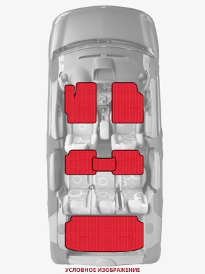 ЭВА коврики «Queen Lux» комплект для Daihatsu Delta Wagon (CR, SR)